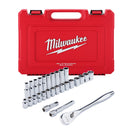 Milwaukee 1/2" Drv Ratchet & Socket Set - Met - MLW-48-22-9510 | MFVCanada.com
