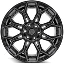 4P83 20x10 6x135mm & 6x5.5" Gloss Black w/ Brushed Face & Tinted Clear