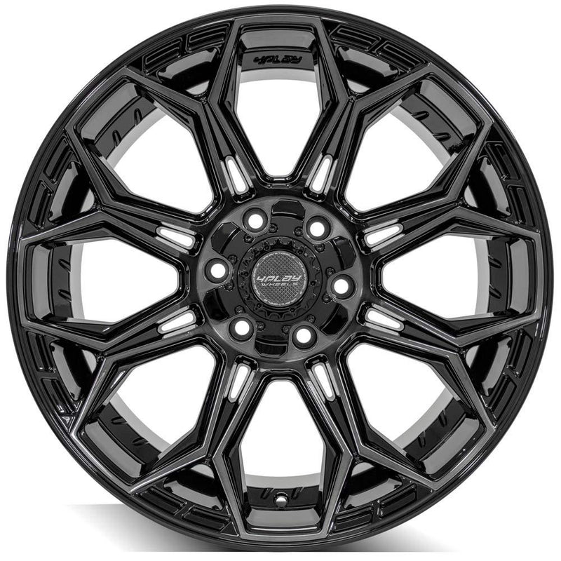 4P83 20x10 6x135mm & 6x5.5" Gloss Black w/ Brushed Face & Tinted Clear