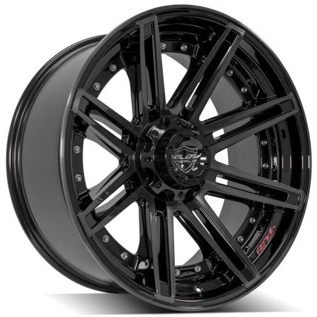 4P08 20x10 6x135mm & 6x5.5" Gloss Black w/ Brushed Face & Tinted Clear