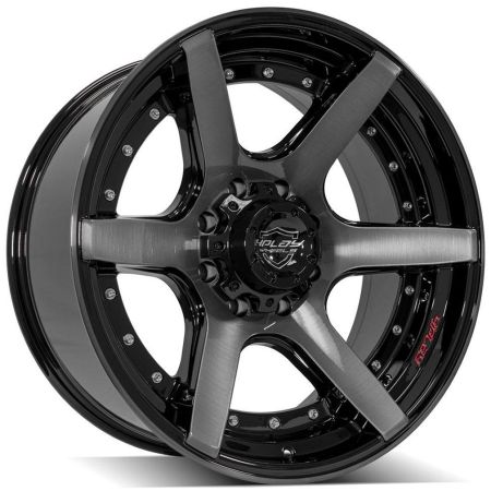 4P60 22x10 8x170mm Gloss Black w/ Brushed Face & Tinted Clear