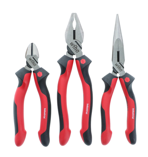 WIHA TOOLS 3 Piece Industrial Classic Grip Pliers Set - WIH-30964 | GarageAndFab.com