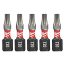 Milwaukee (3) 5Pk Insert Bit T20 - MLW-48-32-4614 | MFVCanada.com