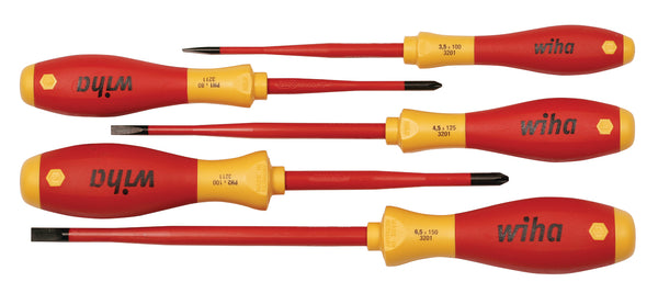 WIHA TOOLS 5 Piece Insulated Slimline Screwdriver Set - WIH-32194 | GarageAndFab.com