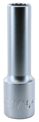 WIHA TOOLS 12 Point - 1/2" Drive Deep Socket 7/16" - 33852 - WIH-33852 | GarageAndFab.com