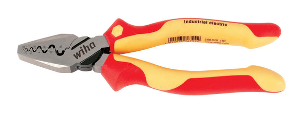 WIHA TOOLS Insulated Industrial Crimpacting Pliers 7" - WIH-32945 | GarageAndFab.com