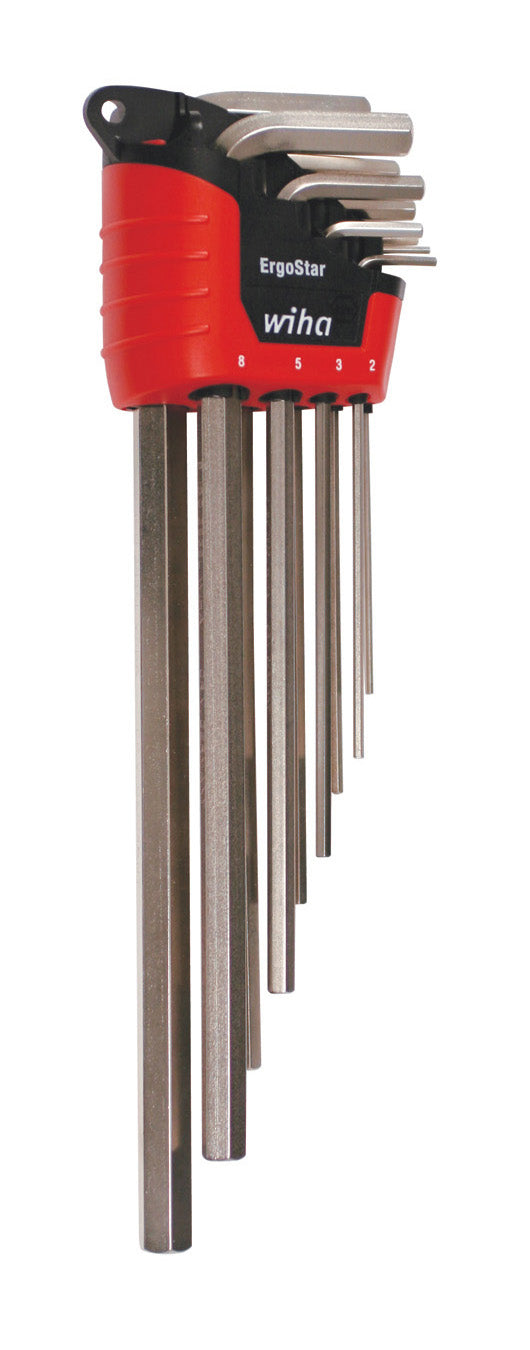 WIHA TOOLS 9 Piece Hex L-Key Long Arm Set - Metricric - WIH-35297 | GarageAndFab.com