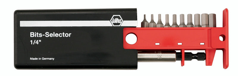 WIHA TOOLS 11 Piece Hex Bits-Selector And Magnetic Bit Holder Set - 1/16" - 1/4" - WIH-79246 | GarageAndFab.com