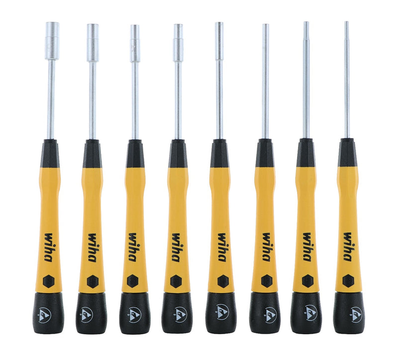 WIHA TOOLS 8 Piece Esd Safe Picofinish Precision Nut Driver Set - Metricric - WIH-27789 | GarageAndFab.com