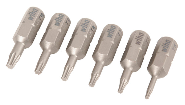WIHA TOOLS 6 Piece Torx Insert Bit Set - T5 - T10 X 25Mm - WIH-71570 | GarageAndFab.com