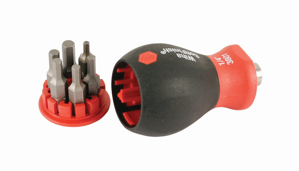 WIHA TOOLS 7 Piece Softfinish Stubby Bit Holder Set - Metricric - WIH-38057 | GarageAndFab.com