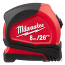 Milwaukee 8M/26Ft Compact Tape Measure - MLW-48-22-6626 | MFVCanada.com