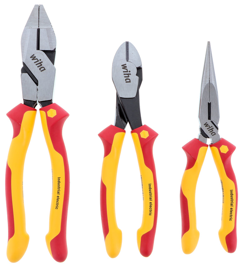 WIHA TOOLS 3 Piece Insulated Industrial Grip Pliers And Cutters Set - WIH-32968 | GarageAndFab.com