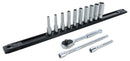 WIHA TOOLS 13 Piece Professional Series Socket And Ratchet Set With 3 And 6 Inch Extension Ension Bars - Sae - WIH-33392 | GarageAndFab.com