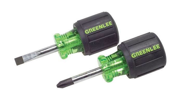 Greenlee Screwdriver Set, Stubby, 2Pc -GRE-0153-04C | GarageAndFab.com