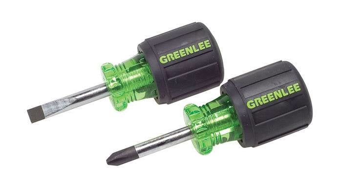 Greenlee Screwdriver Set, Stubby, 2Pc -GRE-0153-04C | GarageAndFab.com