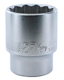 WIHA TOOLS 12 Point - 1/2" Drive Socket 27.0Mm - WIH-33843 | GarageAndFab.com