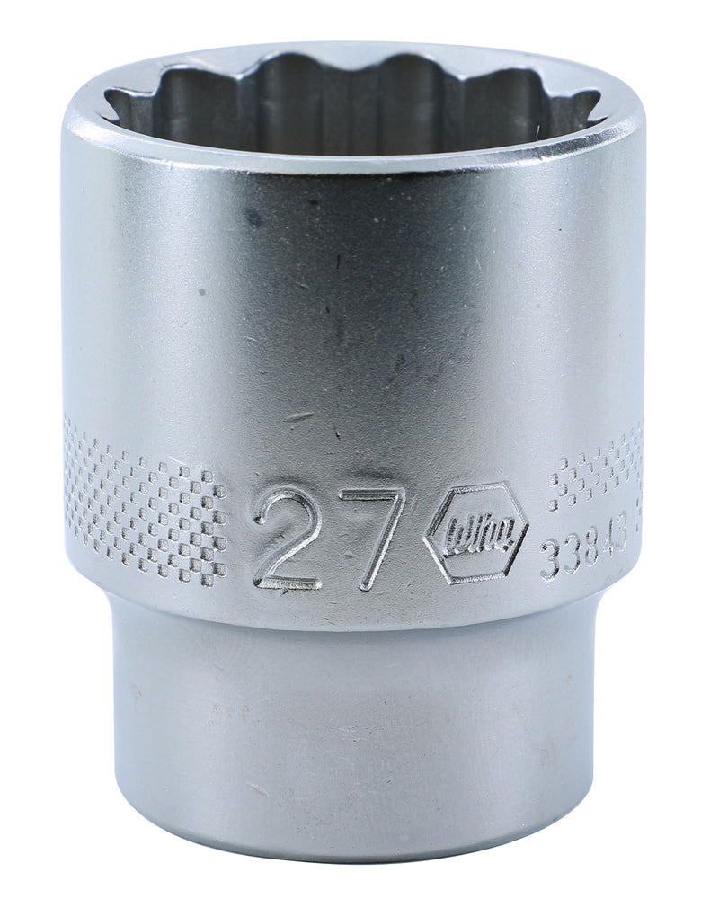 WIHA TOOLS 12 Point - 1/2" Drive Socket 27.0Mm - WIH-33843 | GarageAndFab.com