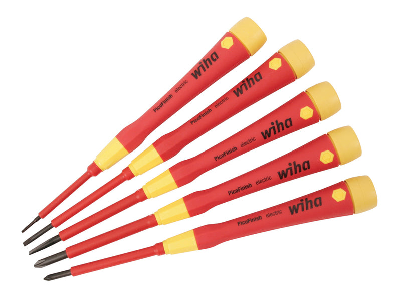 WIHA TOOLS 5 Piece Insulated Picofinish Precision Screwdriver Set - WIH-32085 | GarageAndFab.com