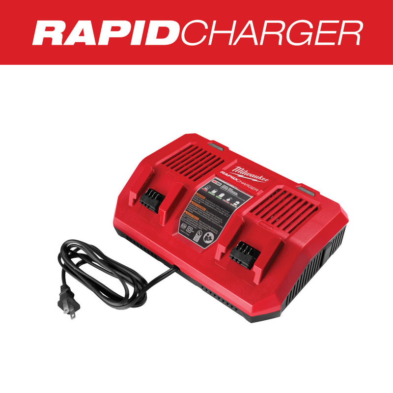 Milwaukee M18 Dual Bay Rapid Charger - MLW-48-59-1802 | GarageAndFab.com
