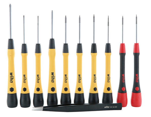 WIHA TOOLS 11 Piece Esd Safe Picofinish Precision Screwdriver Set In Pouch - WIH-27394 | GarageAndFab.com