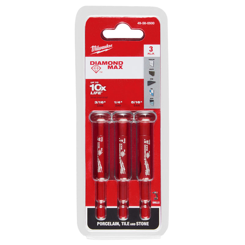 Milwaukee Diamond Max 3Pc Set - MLW-49-56-0500 | GarageAndFab.com