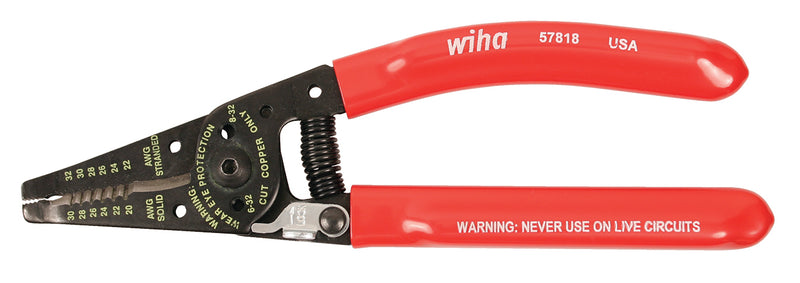 WIHA TOOLS Classic Grip Wire Strippers And Cutters 7.25" - WIH-57818 | GarageAndFab.com