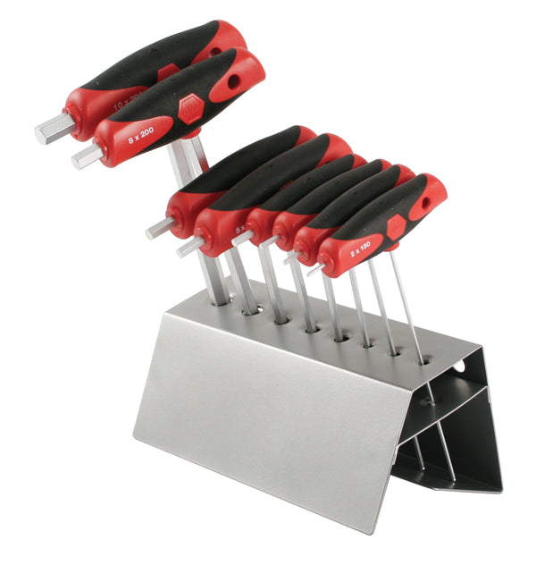 WIHA TOOLS 8 Piece Soft Grip Dual Drive T-Handle Set - Metricric - 54092 - WIH-54092 | GarageAndFab.com