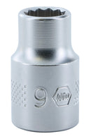 WIHA TOOLS 12 Point - 3/8 Inch Drive Socket - 9.0Mm - WIH-33724 | GarageAndFab.com