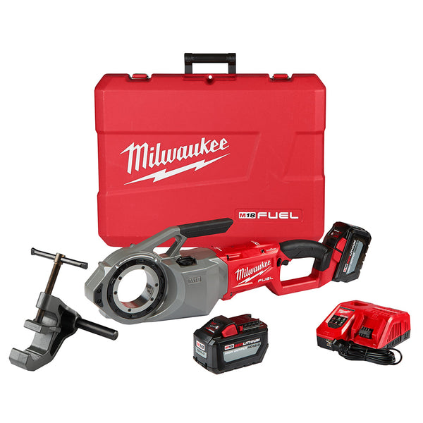 Milwaukee Electric M18 Fuel 18V 2" Pipe Threader With One-Key Kit, (2) Hd12.0 Batteries, (1) Charger - MLW-2874-22HD | GarageAndFab.com