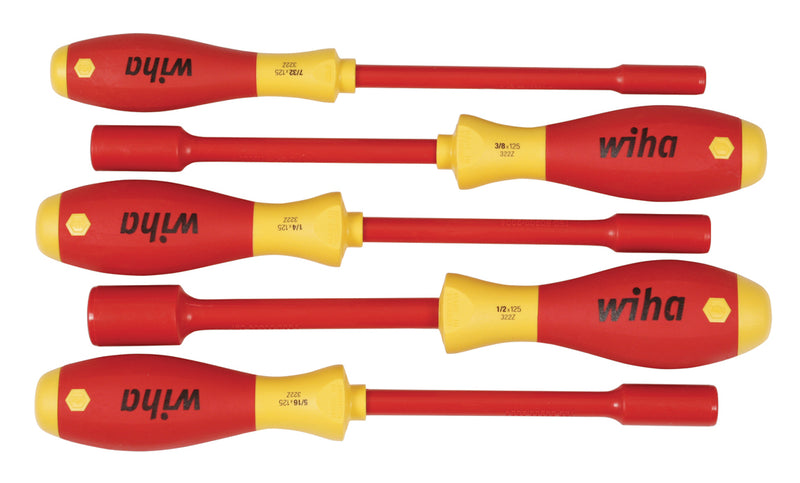 WIHA TOOLS 5 Piece Insulated Softfinish Nut Driver Set - Inch - WIH-32292 | GarageAndFab.com