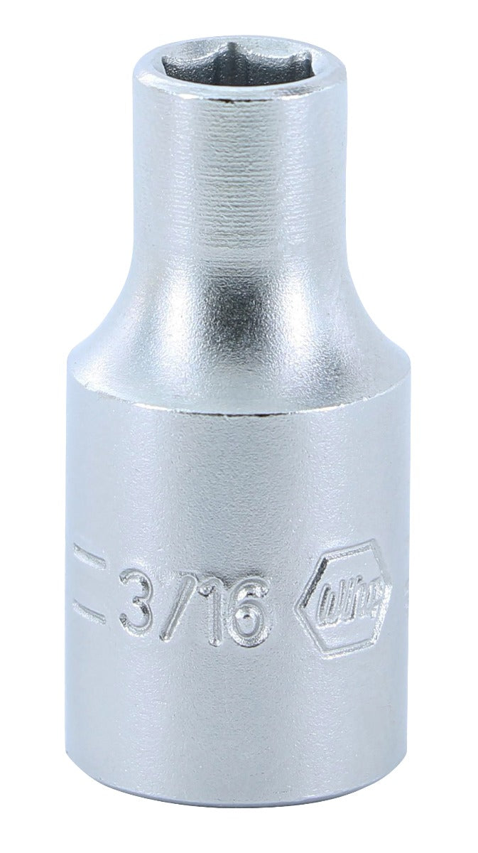 WIHA TOOLS 6 Point - 1/4 Inch Drive Socket - 3/16" X 25Mm - WIH-33306 | GarageAndFab.com