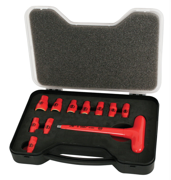 WIHA TOOLS 11 Piece Insulated Socket Set 1/4" Drive - Sae - WIH-31394 | GarageAndFab.com
