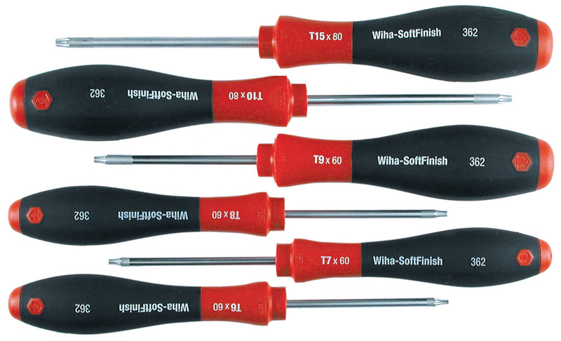 WIHA TOOLS 6 Piece Softfinish Torx Screwdriver Set - 3620  - WIH-36201 | GarageAndFab.com