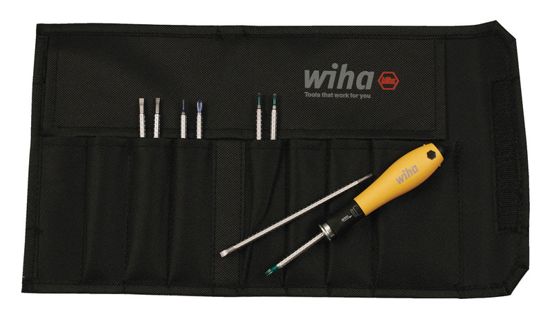 WIHA TOOLS 9 Piece Esd Safe Drive-Loc Vi Blade Set With Canvas Pouch - WIH-26994 | GarageAndFab.com