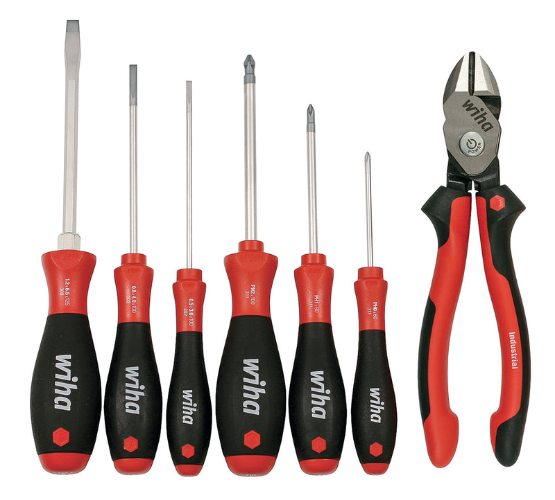 WIHA TOOLS Industrial Softgrip Bicut Supercut And Softfinish Screwdriver Set - WIH-30942 | GarageAndFab.com