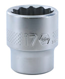 WIHA TOOLS 12 Point - 3/8 Inch Drive Socket - 17.0Mm - WIH-33732 | GarageAndFab.com