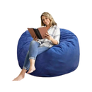 Blue - Medium Memory Foam Bean Bag Chair - 36"