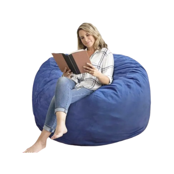 Blue - Medium Memory Foam Bean Bag Chair - 36" | MFVCanada.com | Munro Industries