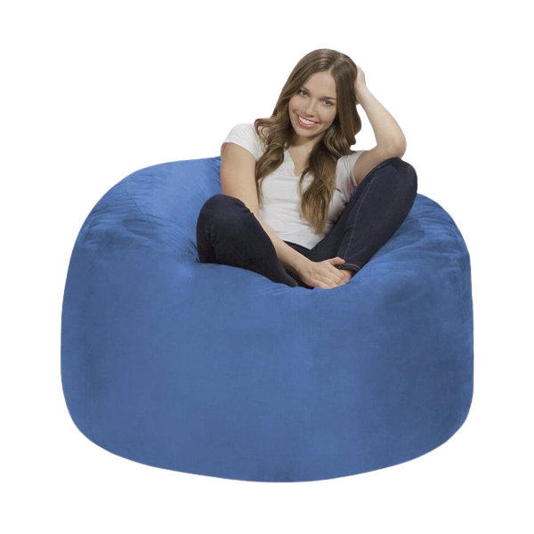 Blue - Medium Memory Foam Bean Bag Chair - 36" | MFVCanada.com | Munro Industries