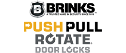 Brinks Push Pull Rotate Door Locks Logo - MUNRO INDUSTRIES mi-