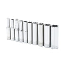 Crescent Socket Set,10Pc,1/4" Drive,6Pt,Deep,Sae - CRE-Csas10N | GarageAndFab.com
