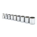 Crescent Socket Set,9Pc,3/8" Drive,12Pt,Sae - CRE-Csas4N | GarageAndFab.com
