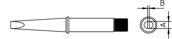 WELLER Tip,Screwdriver,800F,1/4",For W100/W100P - WEL-CT6E8 | GarageAndFab.com
