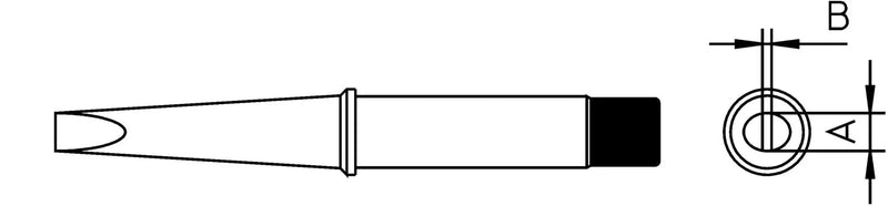 WELLER Tip,Screwdriver,800F,1/4",For W100/W100P - WEL-CT6E8 | GarageAndFab.com