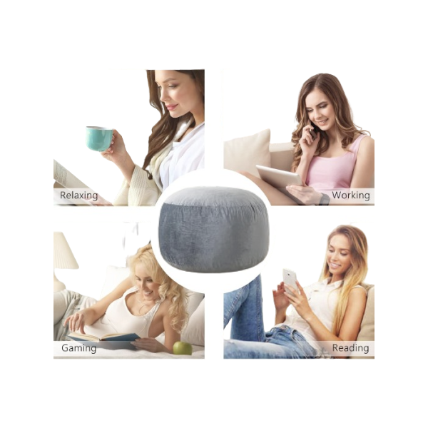 Dark Grey - Medium Memory Foam Bean Bag Chair - 36" | MFVCanada.com | Munro Industries