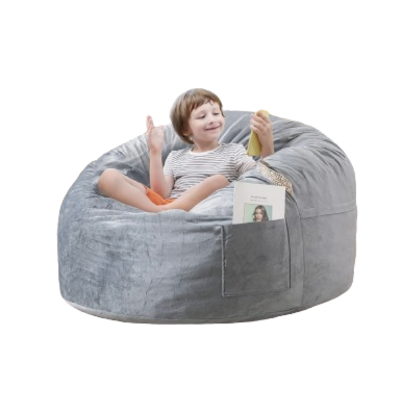 Dark Grey - Medium Memory Foam Bean Bag Chair - 36" | MFVCanada.com | Munro Industries