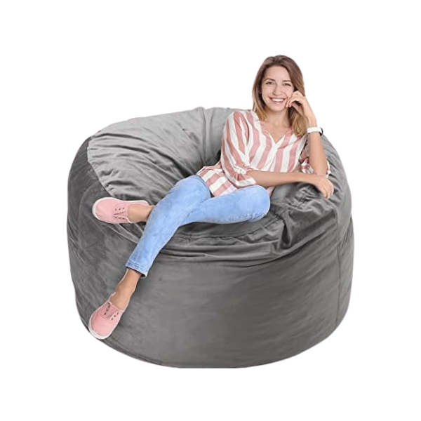 Dark Grey - Medium Memory Foam Bean Bag Chair - 36" | MFVCanada.com | Munro Industries
