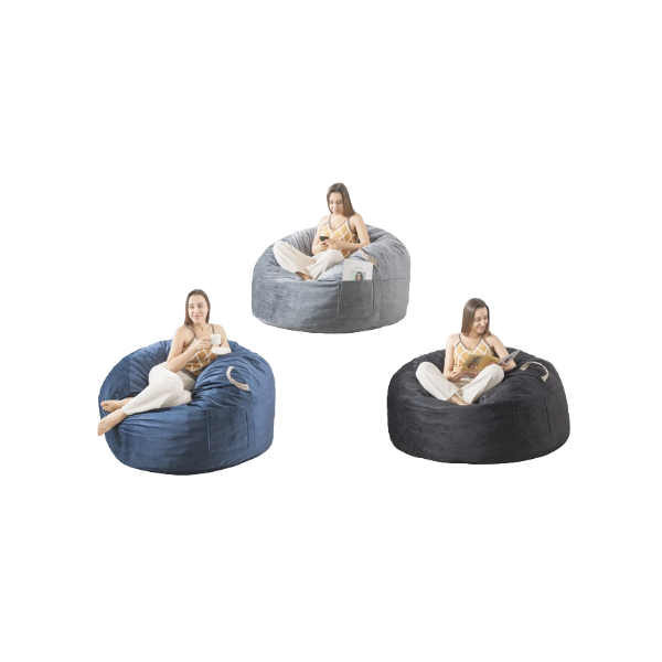 Dark Grey - Medium Memory Foam Bean Bag Chair - 36" | MFVCanada.com | Munro Industries