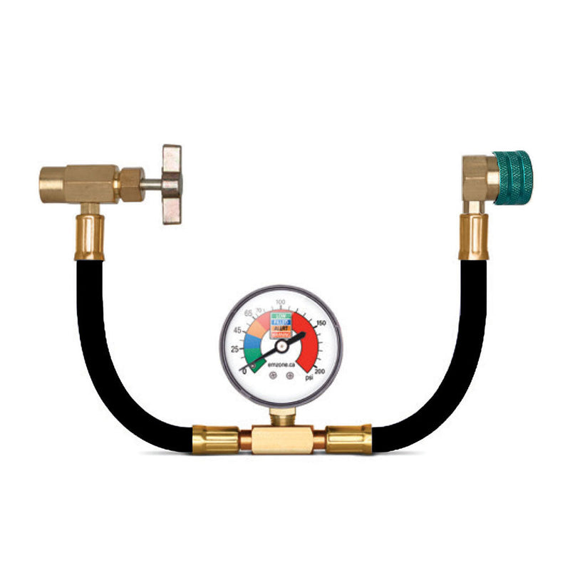 Emzone 1/2″ Valve 1234yf A/C Recharge Hose with Gauge – 13″ – 45763 | RogueFuel.ca